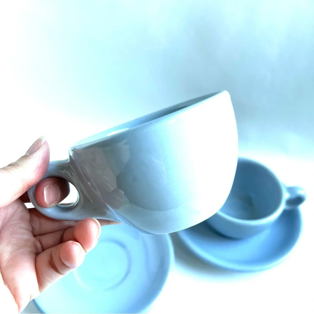 2 Vintage Coffee Cup and Saucers Restaurant Ware